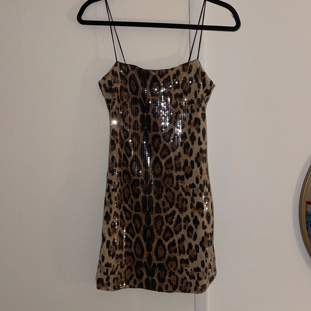 Cheetah sequin dress